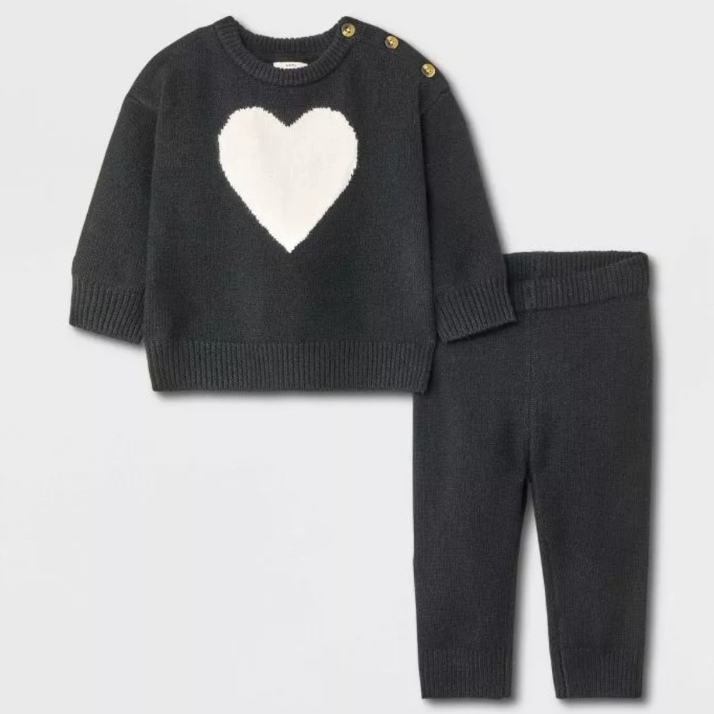 Newborn Baby Valentine Outfit - Matching Long Sleeve Set - Cat & Jack